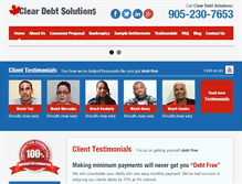 Tablet Screenshot of cleardebtsol.com